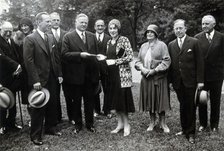 Henry Solomon Wellcome and others at the award of the Gorgas Memorial, 1930. Creator: Unknown.