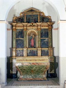 Roser altarpiece in the church of Sant Joan de Olesa Bonesvalls, painted in 1596.