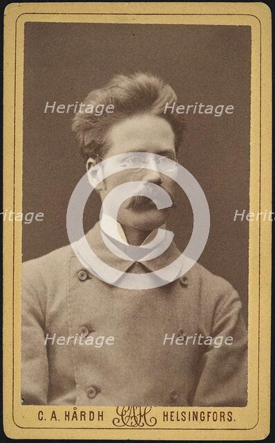 Portrait of the composer Pekka Juhani Hannikainen (1854-1924), 1870s. Creator: Photo studio C. A. Hårdh, Helsingfors  .