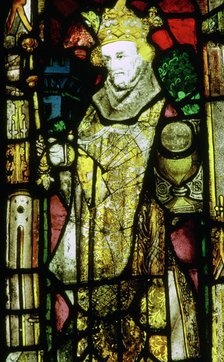 Stained glass image of Edward the Confessor. Artist: Unknown