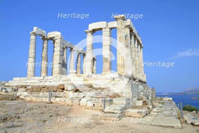 The Temple of Poseidon, Cape Sounion, Greece. Artist: Samuel Magal