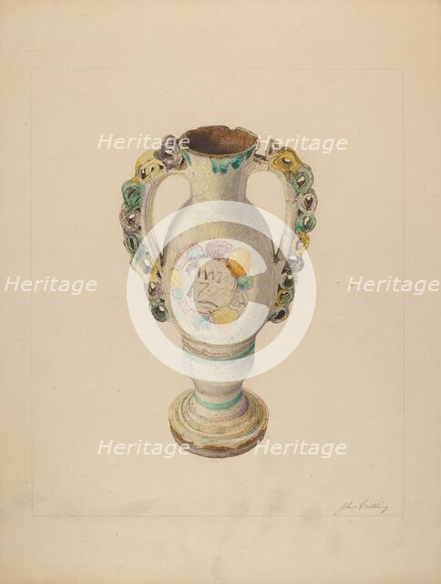 Vase, c. 1941. Creator: John Cutting.