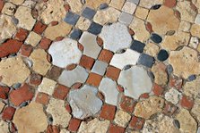 Mosaic pavement, Basilica of Ayios Philion, Dipkarpaz (Rizokarpaso), North Cyprus.