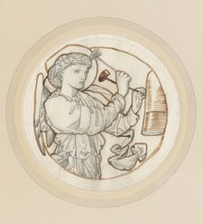 Angel playing on bells, 1865. Creator: Sir Edward Coley Burne-Jones.