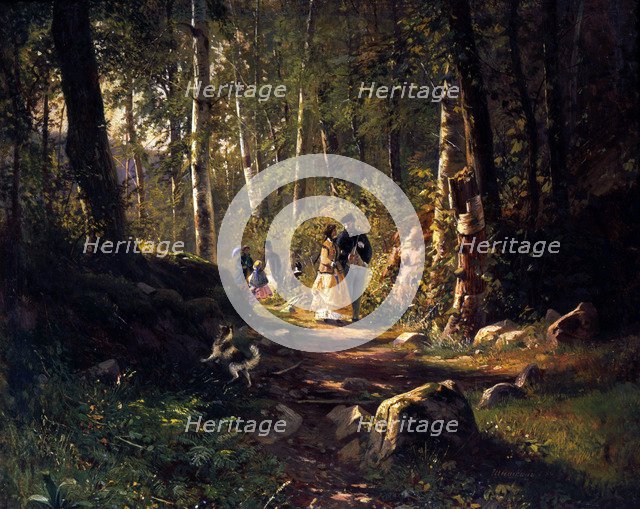 'A Walk in a Forest', 1869. Artist: Ivan Shishkin