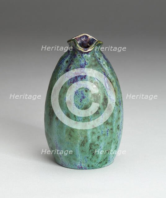 Vase with Pinched Neck, France, c. 1900. Creator: Pierre-Adrien Dalpayrat.