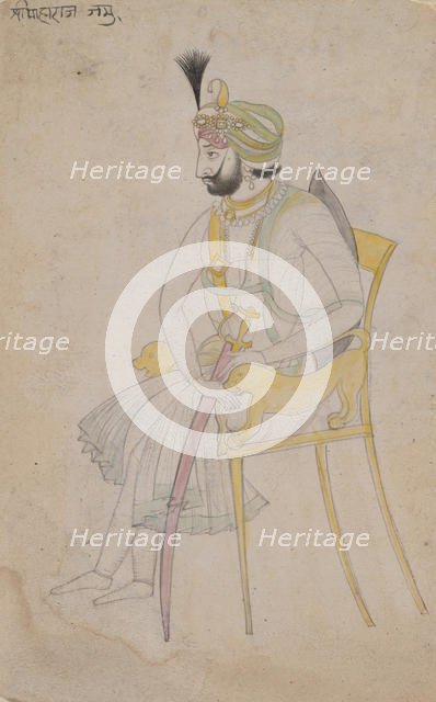Maharaja Ranbir Singh, ca. 1860-80. Creator: Unknown.
