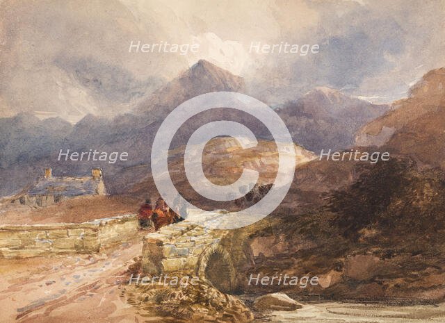 On the Road to Snowdon, 1832-38. Creator: David Cox the Elder.