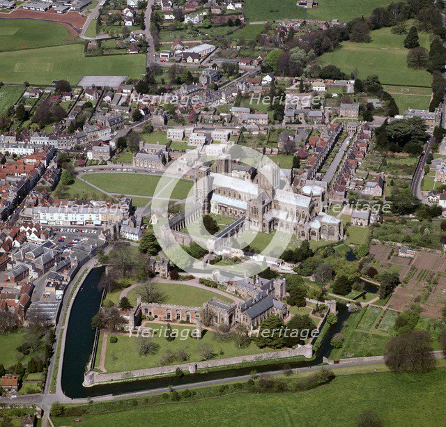 Wells Cathedral and Bishop's Palace, 12th century. Artist: Unknown