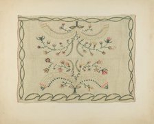 Embroidered Blanket, c. 1939. Creator: Jenny Almgren.