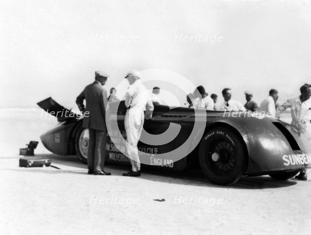 Sunbeam 1000hp World Land speed record attempt at Daytona 1927 Artist: Unknown.