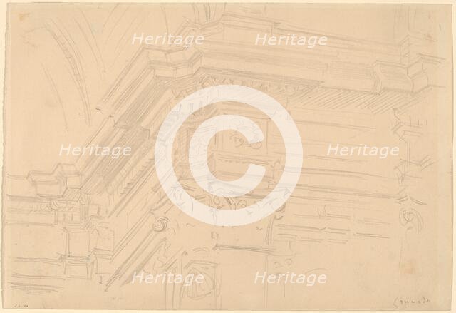 Capilla Real Entablature, Granada, 1912. Creator: John Singer Sargent.