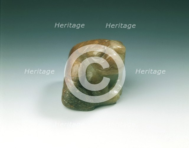 Jade dog-like animal, Six Dynasties period, China, 220-598. Artist: Unknown