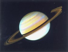 Colour-enhanced view of Saturn, 1980. Artist: Unknown