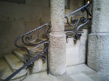 Interior staircase of La Pedrera, Barcelona, Spain, 2020. Creator: Ethel Davies.