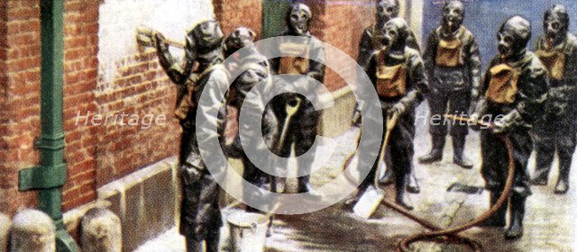 Air Raid Precautions, cigarette card, British, 1938. Artist: Unknown