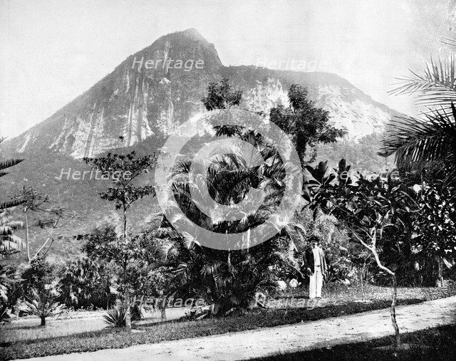 Botanical Gardens and Mount Corcovado, Rio De Janeiro, Brazil, 1893.Artist: John L Stoddard