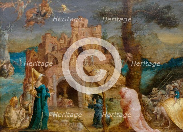 The Temptation of Saint Anthony, 1522-1527. Creator: Cock; Jan Wellens de (ca 1480-1527).