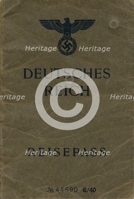 Cover of a Nazi German passport, c1941. Artist: Unknown.