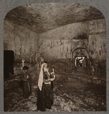 'Interior of the Tombs of the Kings on the road to Nablus', c1900. Artist: Unknown.