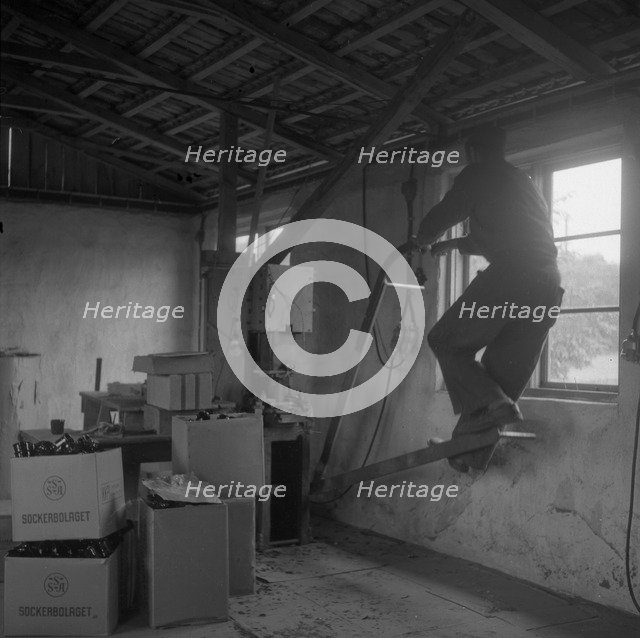 Cottage industry in Småland, Sweden, c1940s(?). Artist: Otto Ohm