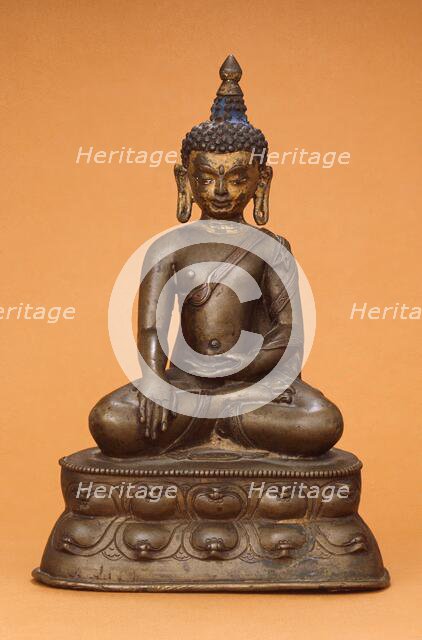 Buddha Shakyamuni or the Jina Buddha Akshobhya (image 1 of 2), 14th century. Creator: Unknown.