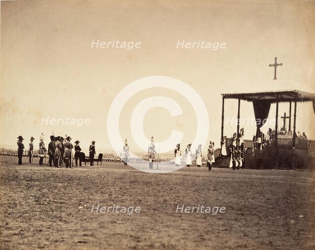 La Messe au Camp de Châlons, 1857. Creator: Gustave Le Gray.