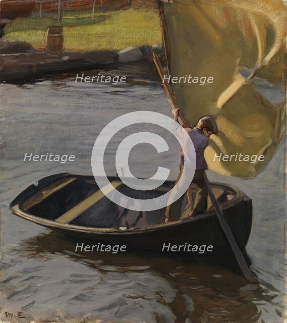 Boy and Sail, 1902. Creator: Magnus Enckell.