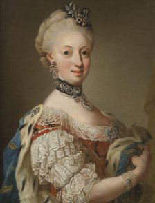 Sofia Magdalena, 1746-1813, Queen of Sweden Princess of Denmark, 1768. Creator: Lorens Pasch the Younger.