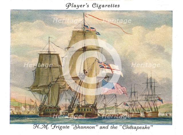 H.M.Frigate "Shannon" and the "Chesapeake", 1936. Creator: Unknown.