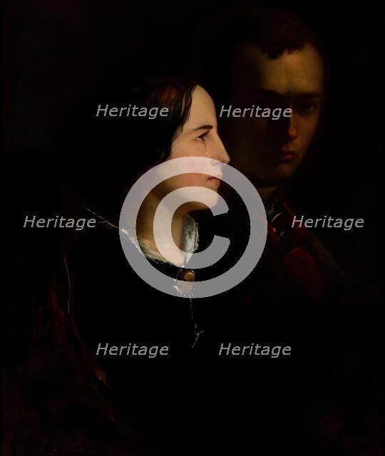 The Artist and his Wife, c1840s. Creator: John Phillip.