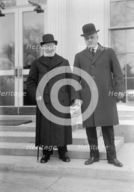Alexander Mitchell Palmer, Rep. from Pennsylvania, right, with R. B. Dixon, 1914. Creator: Harris & Ewing.