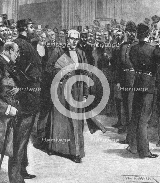 'The Passage of the Home Rule Bill from the Commons to the Lords, September 2, 1893', (1901).  Creator: Unknown.