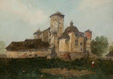 View of the Wisnicz Castle from the Chapel's Side, 1893. Creator: Stanislaw Fabijanski.