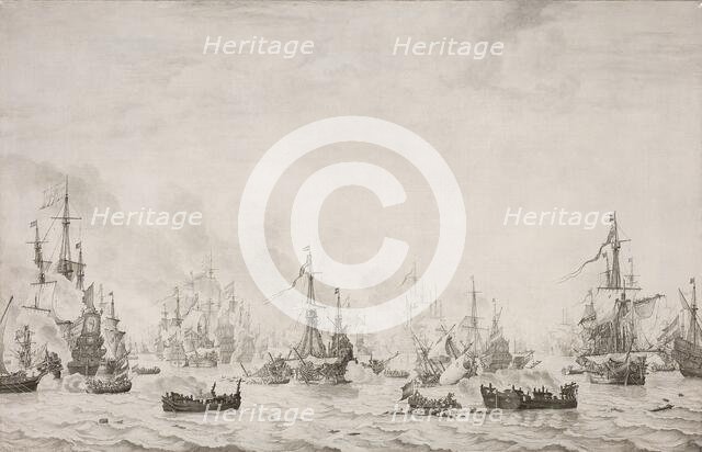 The Battle of the Downs, 1659. Creator: Willem van de Velde I.