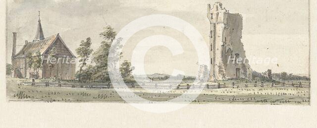 The ruin of the Huis te Kleef near Haarlem, 1733-1784. Creator: Hendrik Spilman.