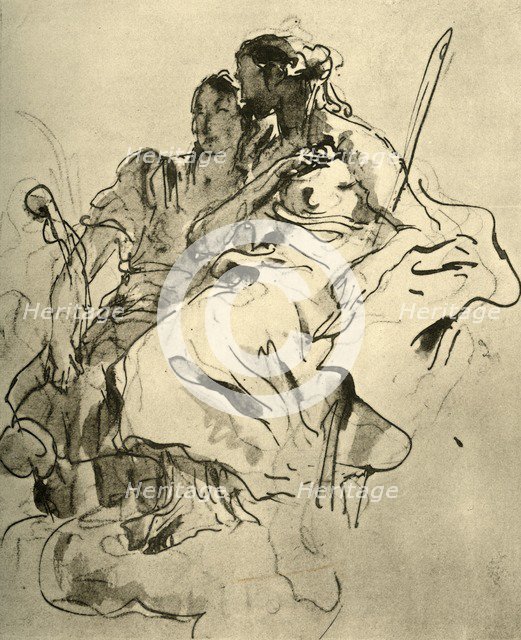 'Two Young Women', mid 18th century, (1928). Artist: Giovanni Battista Tiepolo.