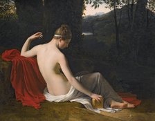 Pandora Reclining in a Wooded Landscape. Artist: Hersent, Louis (1777-1860)