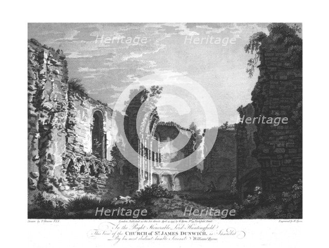 Church of St James, Dunwich, late 18th century. Creator: William Byrne.