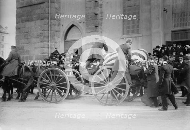 Reid funeral leaving cathedral, 1913. Creator: Bain News Service.