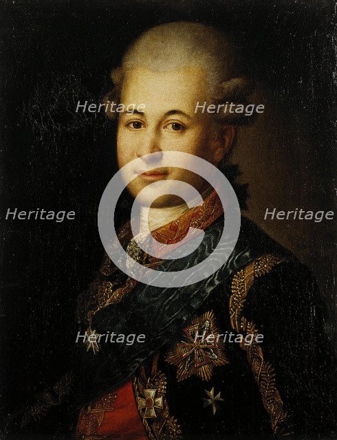 Portrait of Semyon Zorich (1745-1799), the Catherine the Great's Favourite, Late 18th cent.. Artist: Anonymous  
