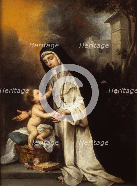 Saint Rose of Lima, 1670. Artist: Murillo, Bartolomé Estebàn (1617-1682)