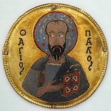 Medallion with Saint Paul from an Icon Frame, Byzantine, ca. 1100. Creator: Unknown.