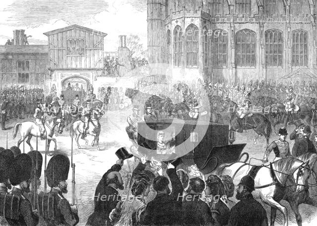 Marriage of Princess Louise: leaving St. George's Chapel, Windsor, 1871. Creator: Unknown.