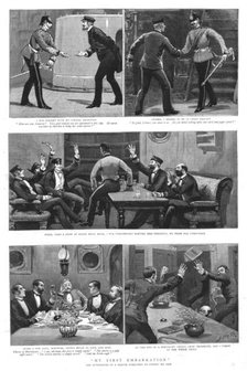 ''My First Embarkation; The experiences of a Marine Subaltern on Joining his Ship', 1890. Creator: Unknown.