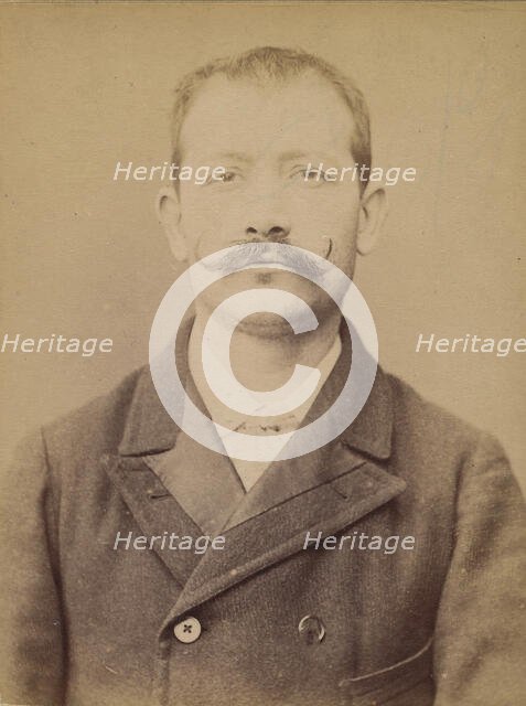Bernard. Paul, Auguste. 32 ans, né à Crest (Drôme). Employé. Excitation au meurtre, anarch..., 1894. Creator: Alphonse Bertillon.