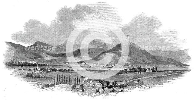 The Seven Mountains and Drachenfels, from Godenberg, 1845. Creator: Ebenezer Landells.