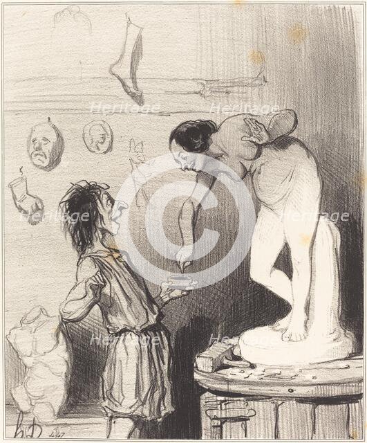 Pygmalion, 1842. Creator: Honore Daumier.