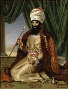 Portrait of Asker Khan, Ambassador of Persia, in Paris in 1808, 1809. Creator: Davin-Mirvault, Césarine Henriette (1773-1844).