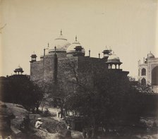 Taj Mahal, Back View of the Rest-House, with Figure, c. 1858-1862. Creator: John Murray (British, 1809-1898).